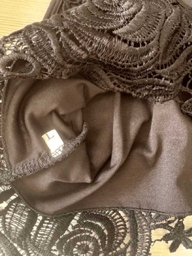 Haut court femme dentelle L