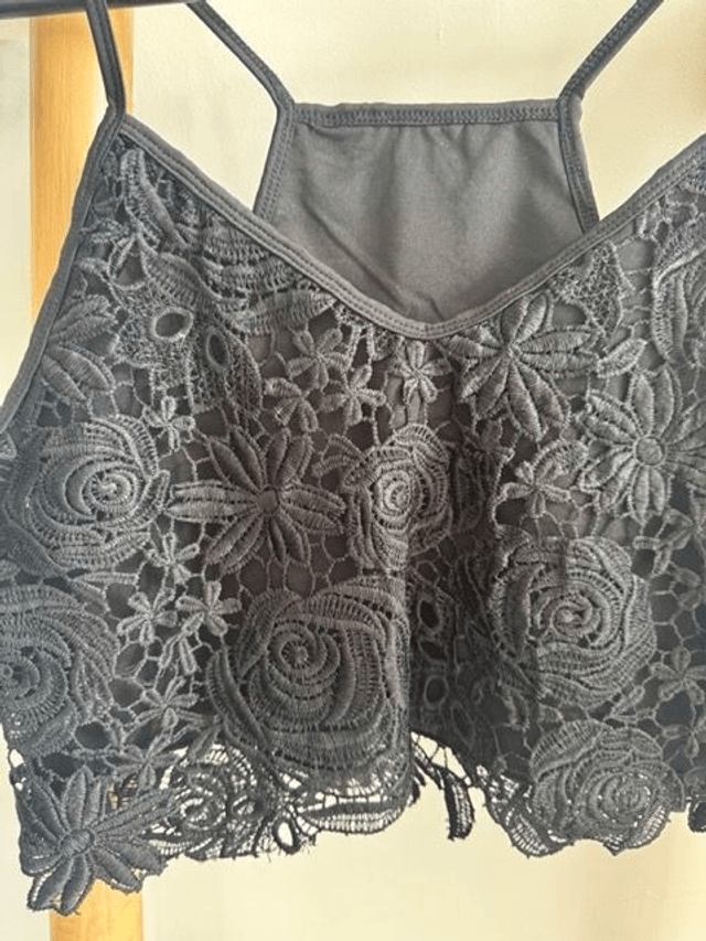 Haut court femme dentelle L